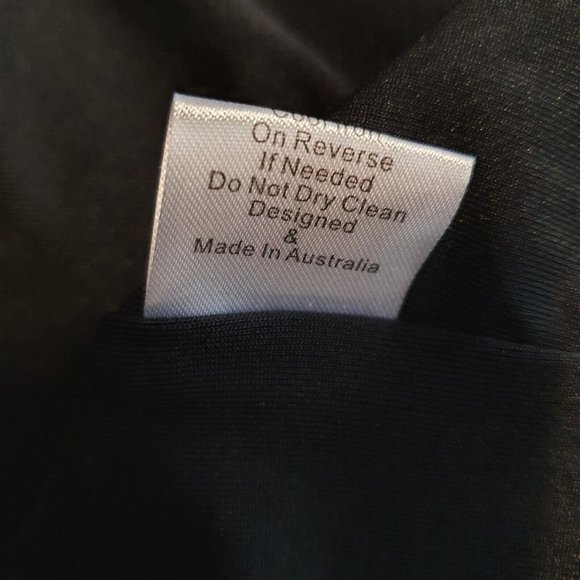 Pasduchas ruffle Midi Dress Black Size 14 w" belt short sleeve cocktail races - Picture 9 of 9